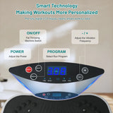 Vibration Plate Exercise Machine Portable Fat-Burning Machine Weight Loss 220 lbs Full-Body Workout Shaker BT Remote Control