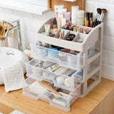 Multi-Layer Desktop Storage Box Drawer Organizer Cabinet for Cosmetics Jewelry Hair Accessories Stationery Home Office