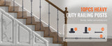 SucceBuy Staircase Metal Balusters Galvanized Decorative Banister Spindles with Hollow Baskets Spiral Stair with Shoes Screws