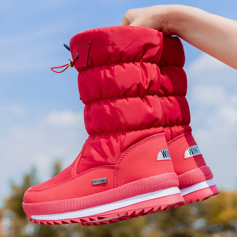 Women Snow Boots Platform Winter Boots Thick Plush Waterproof Non-slip Boots Fashion Women Winter Shoes Warm Fur Botas mujer