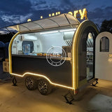 Fully Equipped Ice Cream Food Truck with Full Kitchen Trailer, Fast Food Trailer, Mobile Street Food Cart for Sale