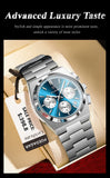 POEDAGAR Luxury Man Quartz Watch Waterproof Luminous Date Chronograph Watches For Men Stainless Steel Fashion Men's Watch Reloj