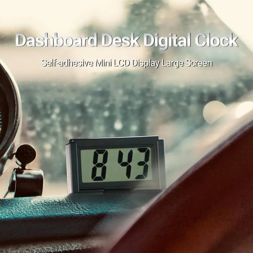Electronic Clock Car Dashboard Student Exam Study Mini LCD Display Large Screen Table Desk Digital Clock Home