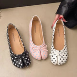 New Korean Style Women's Split-Toe Loafers Shallow Cut Ballet Flat Slip-Ons with Comfortable Mary Jane Spring/Autumn Tabis Shoes