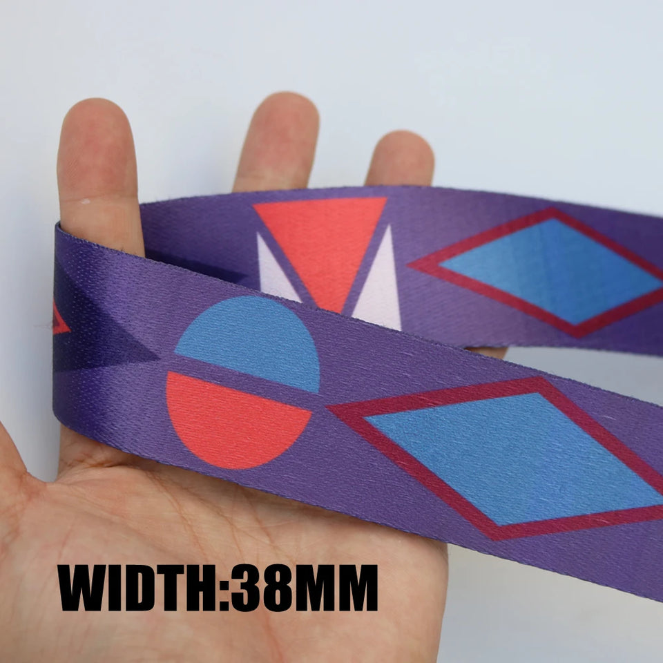 2 Yards Width 38mm Printed Webbing Ribbon Yoga Bag Straps Tape Dog Pet Collar Leash Harness Decoration Belt Sewing DIY Accessory