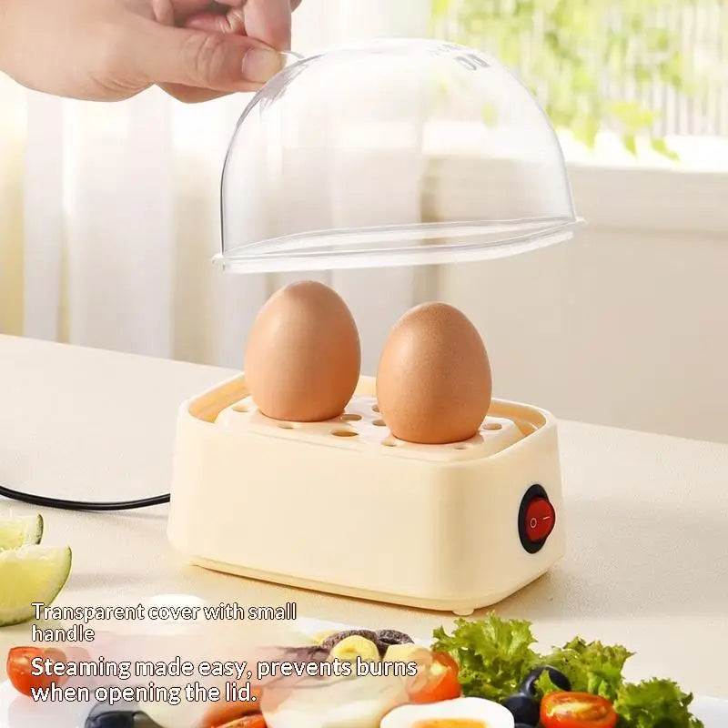 Electric Egg Boiler Automatic Cooker Rapid Egg Boiler Breakfast Machine Multi-Function Egg Cooker 2 Eggs Portable Food Steamer