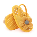 Baby Sandal with Hairband Cute Flower Design Soft Cotton Sandal for Spring and Summer Baby Girl 0-18M