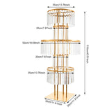 5 Tiers Gold/Silver Wedding Centerpieces Flower Stand Vase Centerpiece Acrylic Flower Stand with Hanging Acrylic