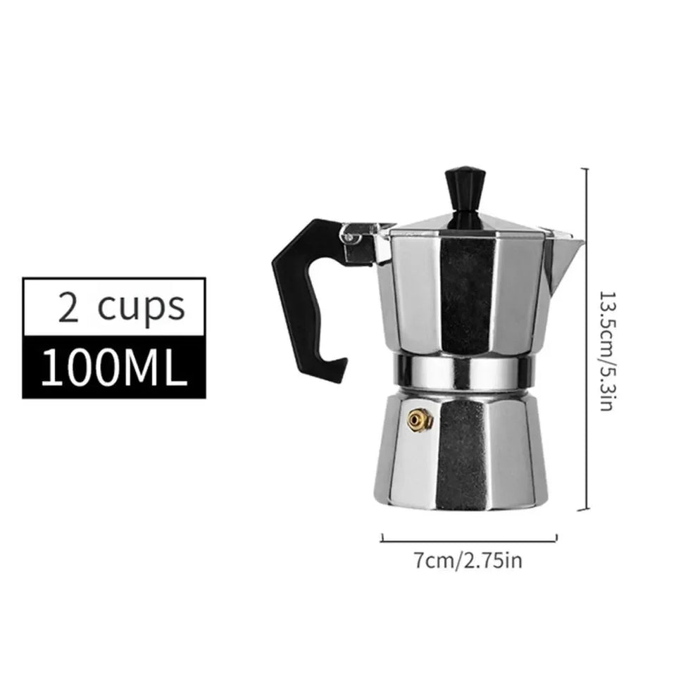 600ML Aluminum Mocha Coffee Pot Espresso Coffee Maker Percolator Tool Home Hand-brewed Octagonal Moka Pot Kitchen Utensils