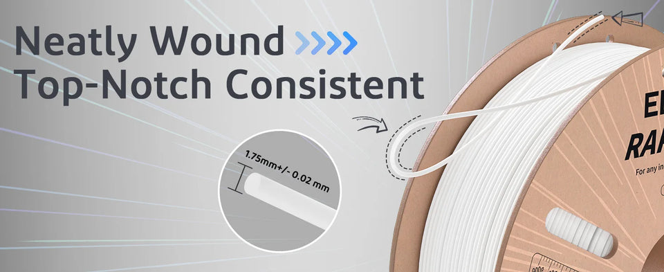 ELEGOO RAPID PLA+ Filament 1.75mm, 3D Printer Filament, Support 30-600mm/s Printing Speed, Compatible with Most FDM 3D Printers