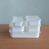 1/6 Dollhouse Mini Kitchen Storage Box Models Set Vegetable Preparation Fresh Keeping Lunch Box Tableware Decor