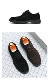 New 46 large size abrasive leather Brock carved business dress shoes for men round head lace-up casual shoes