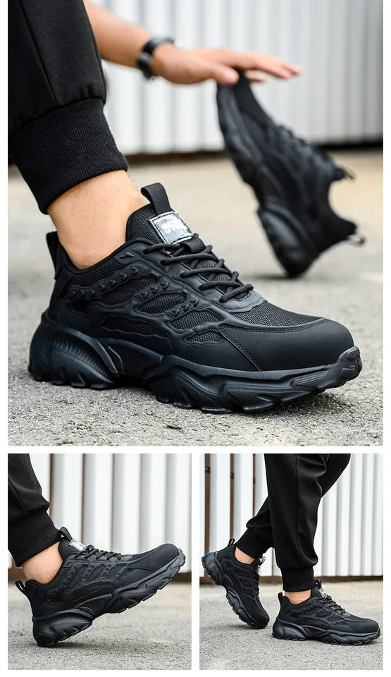 2023 Latest White Safety Shoes Sneakers Men Steel Toe Cap Work Boots Anti-smash Anti-puncture Lightweight Protective Footwear