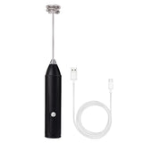 1 electric coffee frother, milk frother, egg beater, handheld 3-speed rechargeable cream maker, 3-speed kitchen mixer