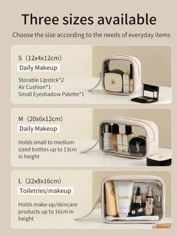 Tianzong Toiletry Bag Portable Travel Business Trip Cosmetics Bag Waterproof Transparent Cosmetic Bag