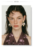 Yhpup Resin Acrylic Flower Petal Drop Earrings 2026 Stainless Steel New Arrivals Popular Spring Summer Charming Handmade Jewelry