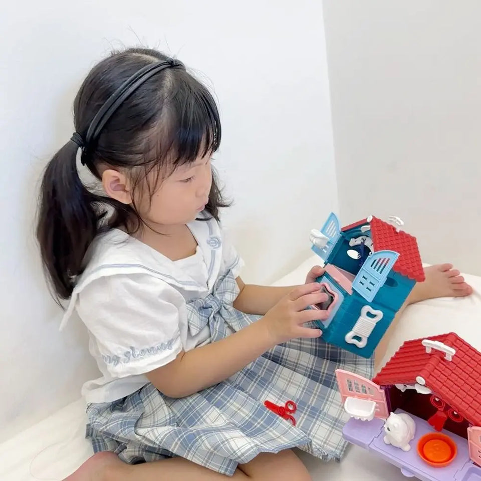 Children's Toys Puppy Cat Scene Playing Toys Merchant Interactive Play House Cute Supermarket Pretend Toys New Year's Day