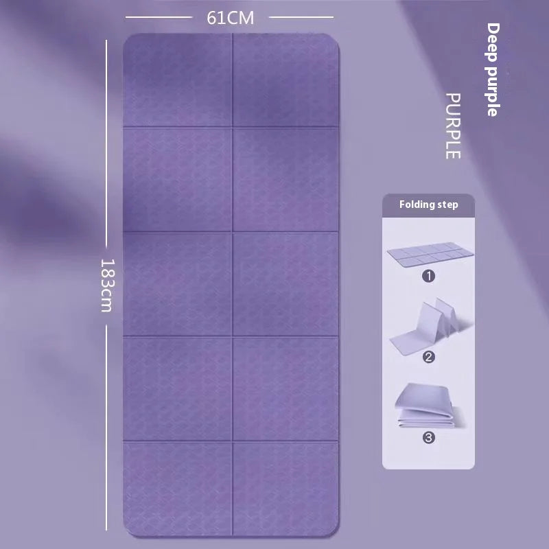 Folding Yoga Mat Thickened Fitness Exercise Adult And Children's Home Anti-slip Skipping Rope Outdoor Midday Rest Mat