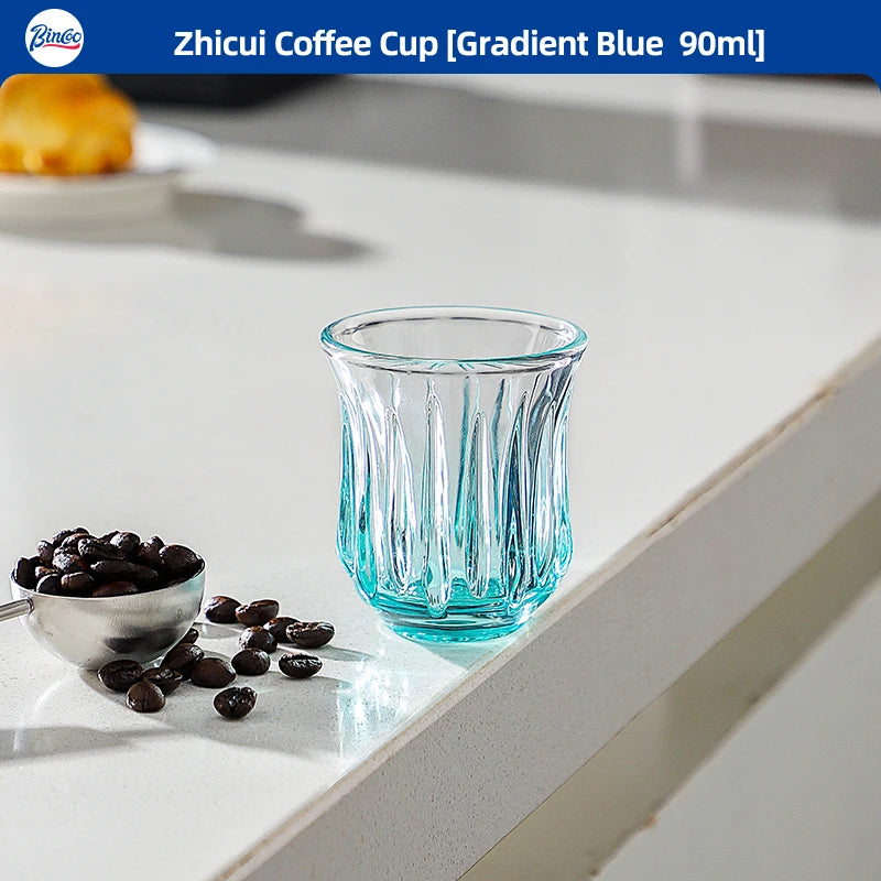 Bincoo High End Coffee Cup Elegant Retro Glass for Americano Dirty Flat White Espresso and Latte Available in 90/200/240/400ml
