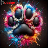 Huacan Paw Print Diamond Painting Color Art New Arrivals 2025 Diamond Mosaic Complete Kit Home Decor