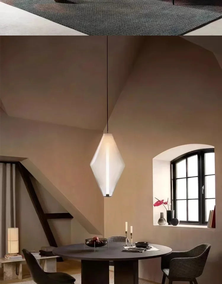 Nordic Minimalist Restaurant  LED Pendant Light  Modern Designer Glass Restaurant Small Pendant Light  Including Light Source