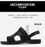 Summer Men's Sandals Leisure Beach Shoes Male Holiday Slippers Outdoor Retro Comfortable Casual Sandals leather Men Slippers