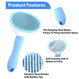 Pet Hair Remover Comb One Click Self Cleaning Brush for Dogs Cats Grooming Tool Effectively Remove Loose Floating Fur Shedding