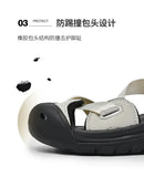 Summer New Handmade  Sandals Leisure Beach Shoes For womens  Outdoor Wading Shoes Man Breathable Casual Anti-collision Toe Flats