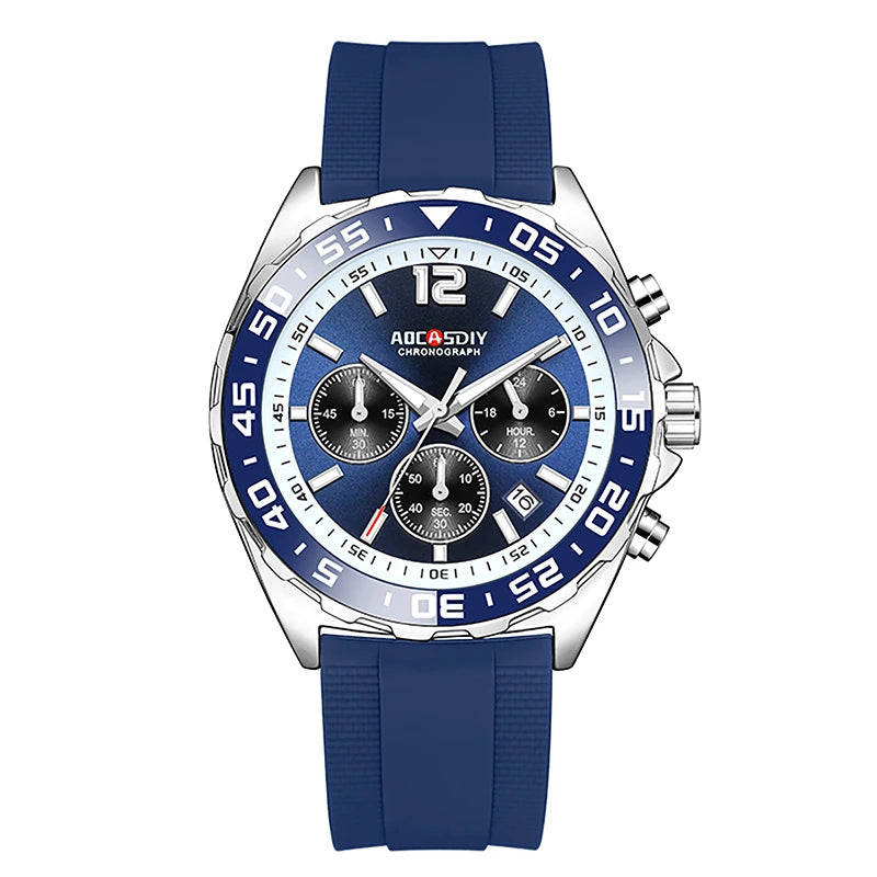 AOCASIDY Fashion Date Quartz Men Watches Top Brand Luxury Male Clock Chronograph Sport Mens Wrist Watch Relogio Masculino