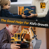 ZWN 1/16 1/20 Remote Control Excavator Dump Truck RC Model Car Toy Professional Alloy Simulation Construction Vehicle for Kids