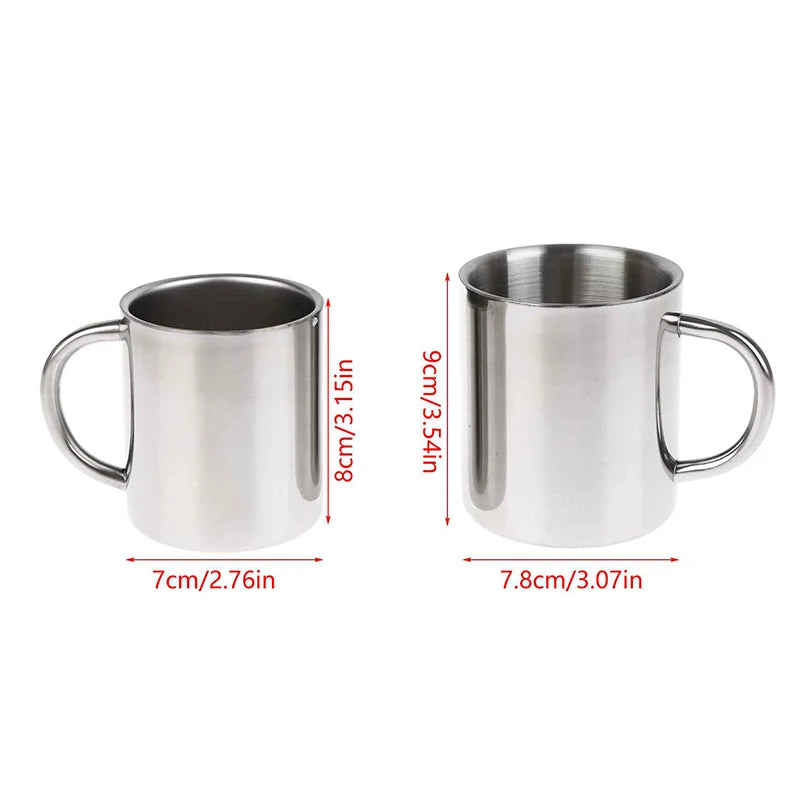 Travel Tumbler Jug Children's Milk Tea Cups Office Water Mug Double Wall 304 Stainless Steel Coffee Mug Without Lid Portable Cup