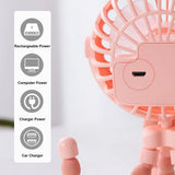 Baby Stroller Fan with Flexible Tripod Portable Handheld Fan USB Charging Mini Desk Cooling Fan 500mAh for Baby Stroller Student