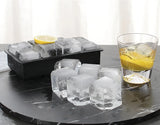 Ice Cube Tray Silicone Ice Ball Freezer Mold Square Ice Cube Maker with Lid 4/6/8 Grids for Whiskey Cocktail Coffee Accessories