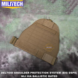 MILITECH NIJ 3A ballistic shoulder protector bulletproof thigh protector NIJ 3A 0101.06 NIJ 0101.07 HG2 deltoid armor protection