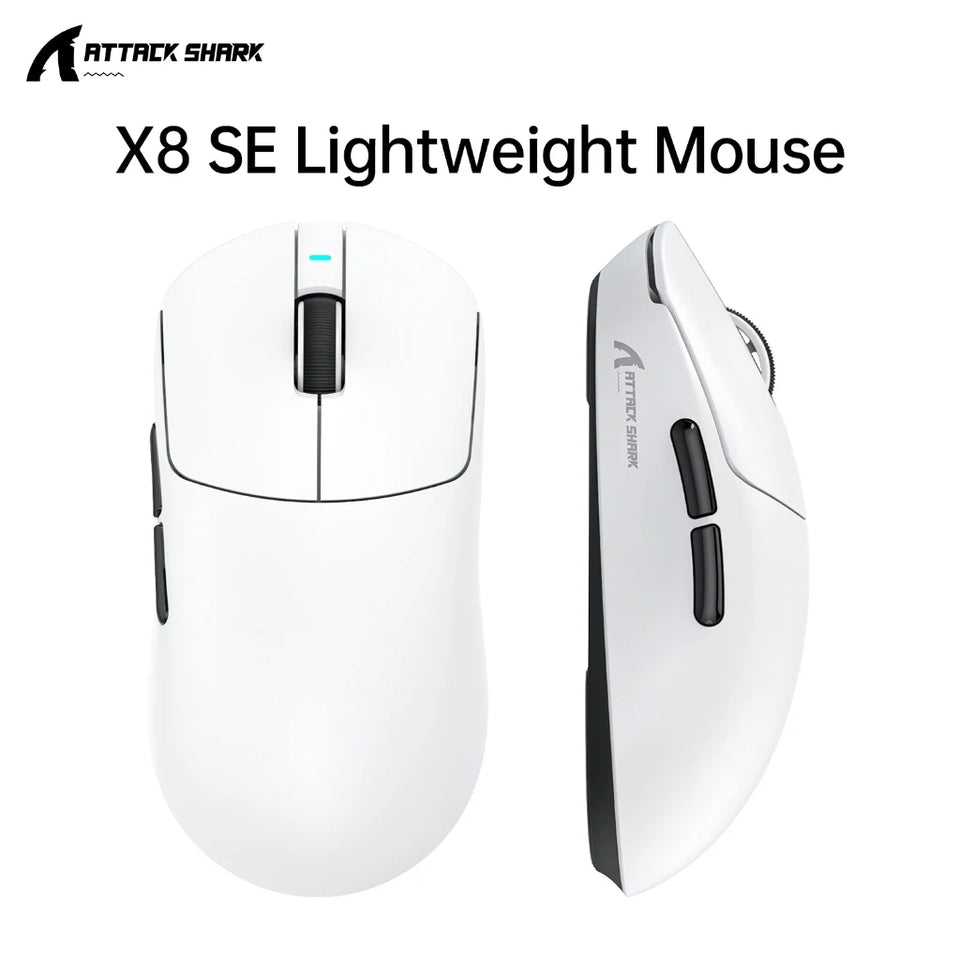 Attack Shark X8 SE Wireless Gaming Mouse | 55g Ultra-Light | 1KHz Wired/Wireless | PAW3311 25K DPI | Tri-Mode | 80M Clicks