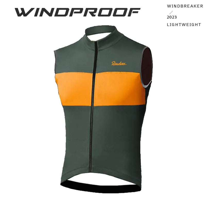2025 RAUDAX New Cycling Sweatshirt Summer Windproof Lightweight Sleeveless Men's Mountain Bike Tops Racing Gilet Ropa Ciclismo