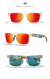 KDEAM New Arrivals Fashion Square Polarized Sunglasses For Men And Women Fishing Sun Glasses Colorful Lens With Hard Case