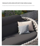 Outdoor Rattan Patio Furniture Set Cushioned Wicker Loveseat Garden Backyard Porch Sofa All Weather Durable