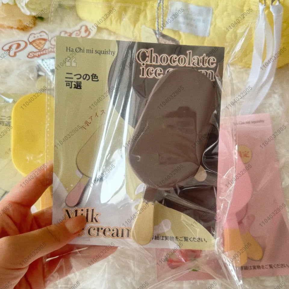 Chocolate Ice Cream Squishy Toy Slow Rebound Popsicle Stress Release Squeeze Toy Hand Relaxation Gift Item Toys