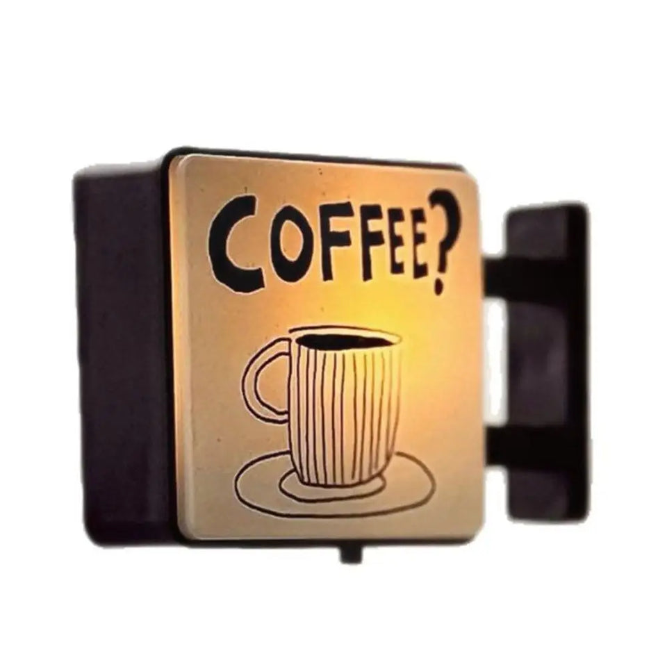 Coffee Corner Creative Atmosphere Light Sign Creative Magnetic Fridge Stickers Convenience Store Coffee Shop Glowing Decoration