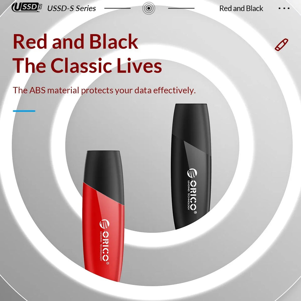 ORICO New Trend USSD Solid State U Disk 520MB/S High Speed Mobile SSD Pen Drive Type C 1TB 512GB 256GB 128GB USB Flash Drives