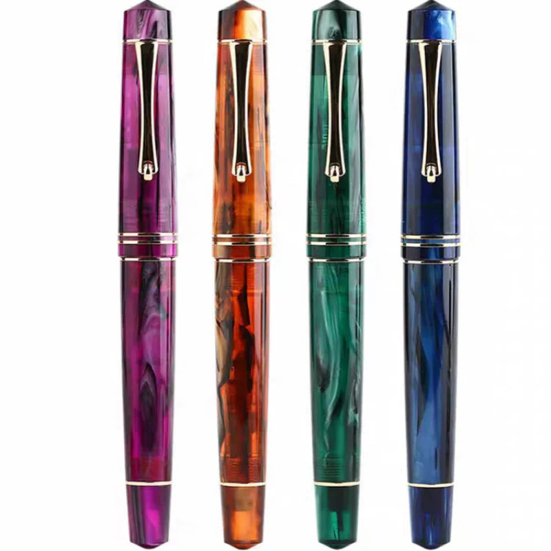 MoonMan M800 Fashion Elegant Acrylic Fountain Pen German BOCK Nib/MAJOHN Nib Luxury Business Office Writing Ink Pens Lady Gift