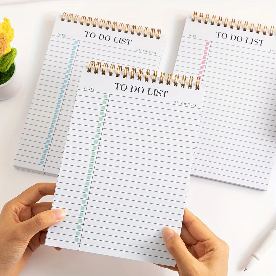 1pc to Do List Notepad, Undated Daily Planner Notepad with to Do List Notebook Checklist Planner Spiral Cover Notepad