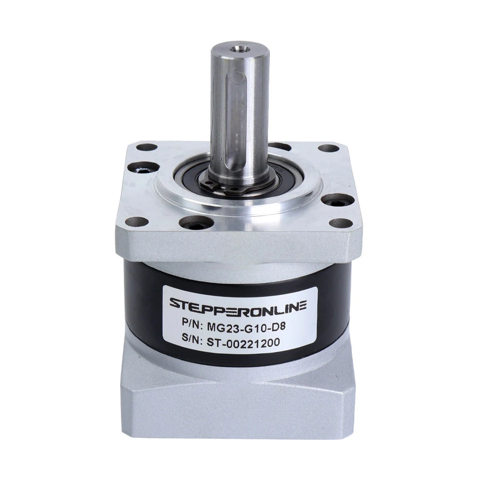 STEPPERONLINE Nema23 Planetary Gearbox Motor Speed Reducer with Ratio 5:1, 10:1, 20:1, 8mm Input for Nema 23 Stepper Motor
