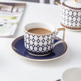 Nordic Ins Bone China Coffee Cup Golden Handle Coffee Pot Ceramic High Grade Milk Tea Pot Creative Afternoon Tea Black Tea Cup