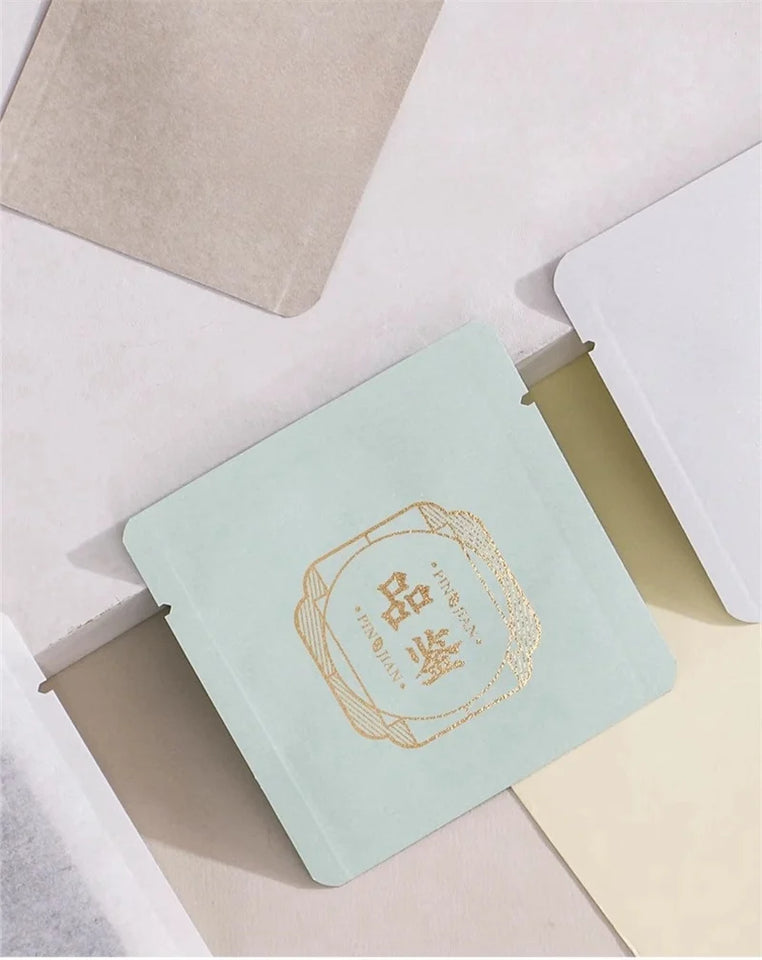 StoBag 200pcs Wholesale Cotton Paper White Packaging Bags Small Heat Sealing for Tea Coffee Powder Storage Pouches Portable