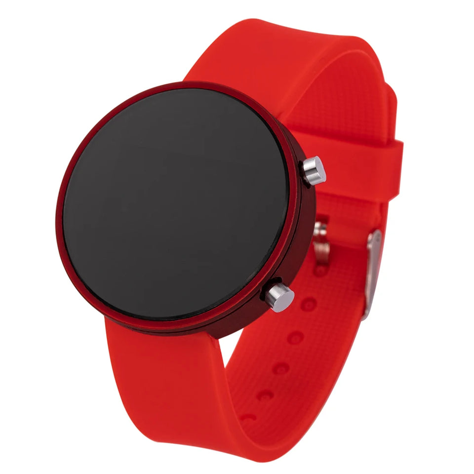 Fashion Women Digital Wrist Watches Simple Round Dial Led Watch for Woman Casual Sport Ladies Electronic Clock reloj digital