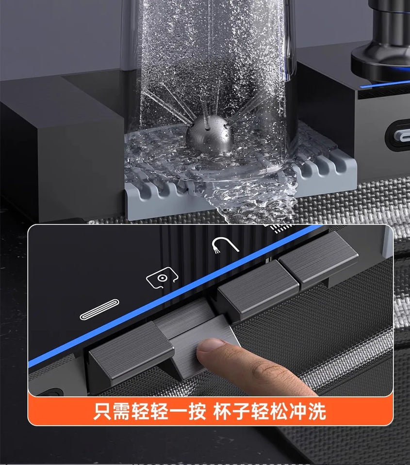304 Stainless Steel Kitchen Sink, Large Single Sink, Thickened Whale Relief, Digital Display, Washbasin, Washbasin
