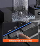 304 Stainless Steel Kitchen Sink, Large Single Sink, Thickened Whale Relief, Digital Display, Washbasin, Washbasin