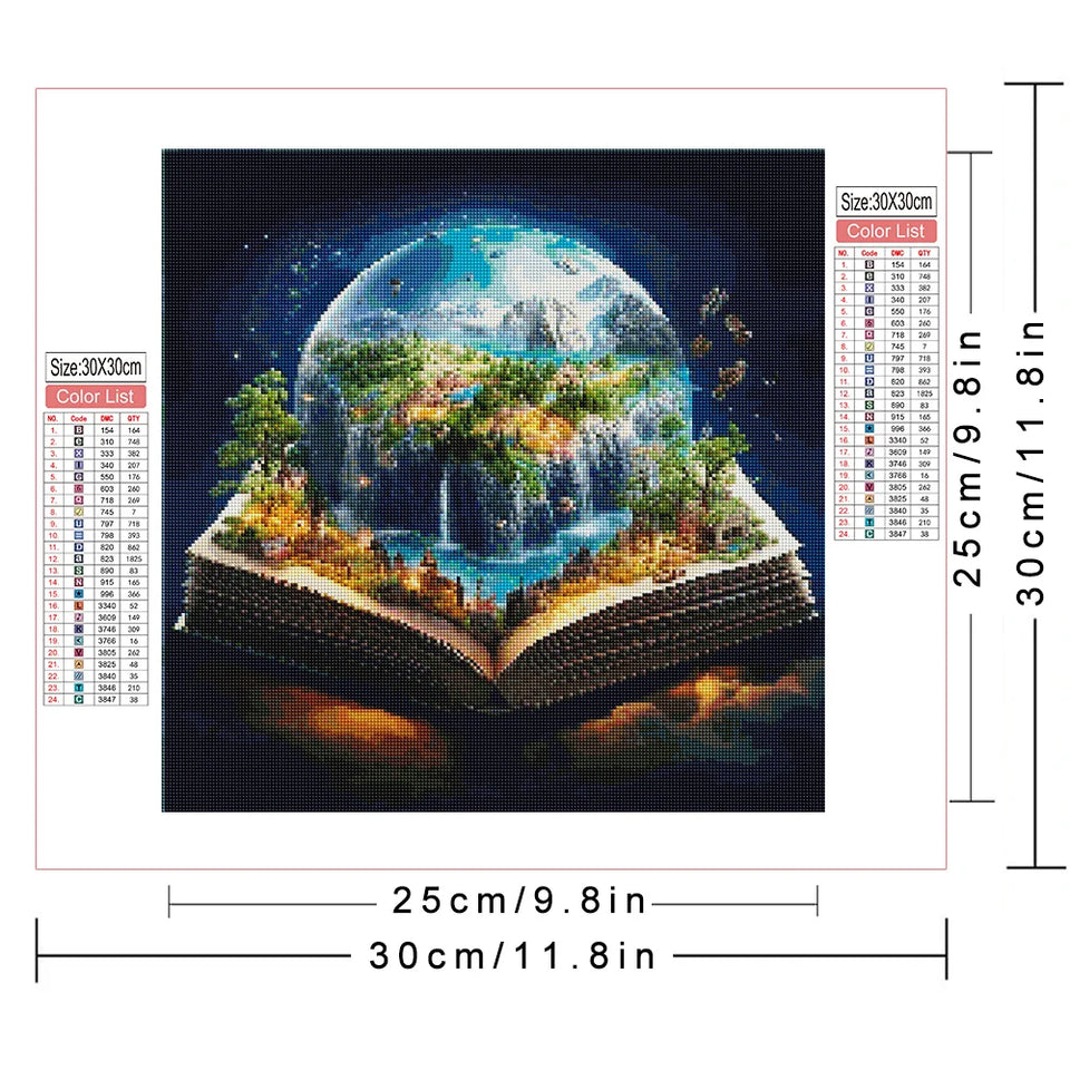 Huacan New Arrivals Diamond Painting Landscape Waterfall Full Embroidery Book Picture Of Rhinestones Wall Decor